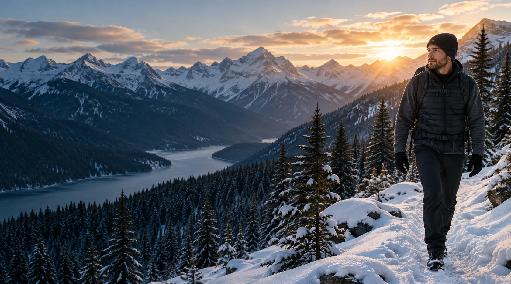 Alpine landscape in the morning light